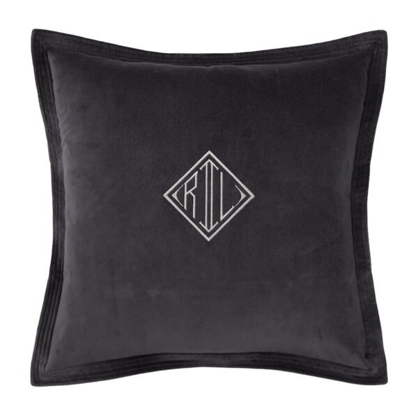 Velvet Monogram-Embroidered Cushion (50cm x 50cm)