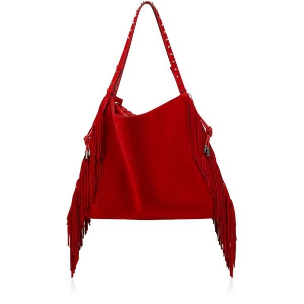 Baggy Suede Fringed Tote Bag
