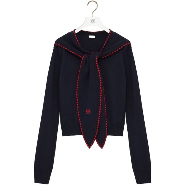 Wool-Blend Scarf Sweater