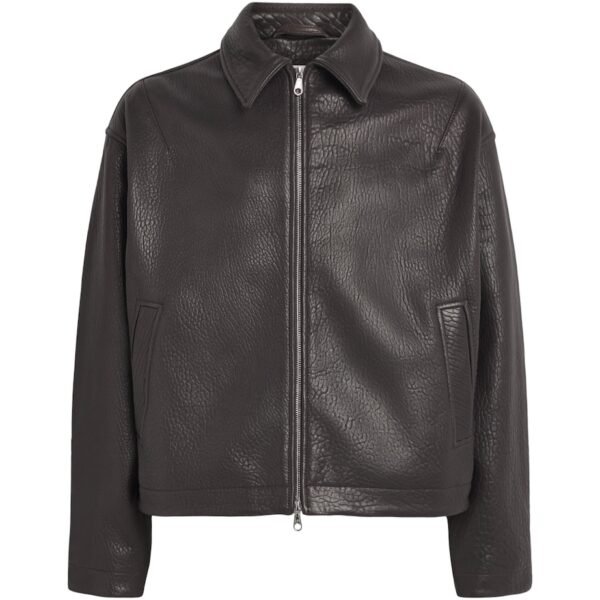 Bomber Shrunken Leather Jacket