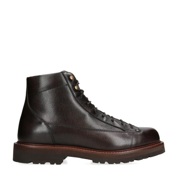 Leather Lace-Up Hiking Boots