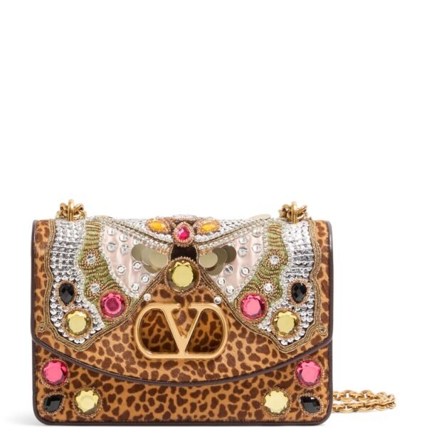 Embellished Vain Shoulder Bag