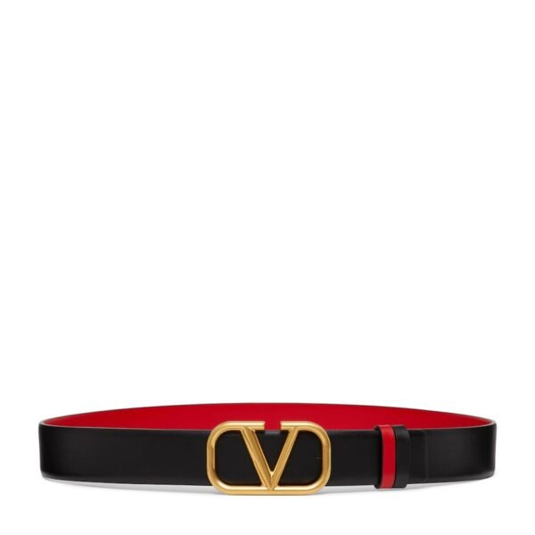 Leather Reversible VLogo Signature Belt