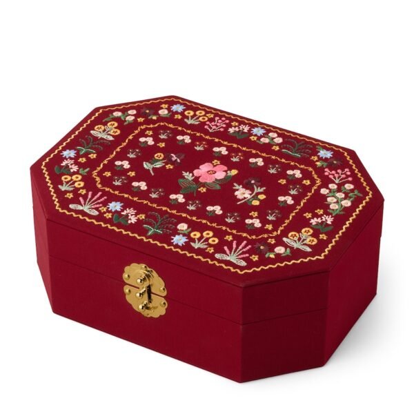 Embroidered Gemma Jewellery Box