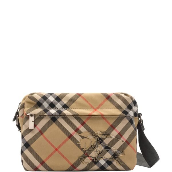 Small Canvas Check Cross-Body Bag