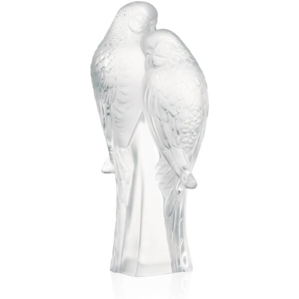 Crystal Parakeets Sculpture