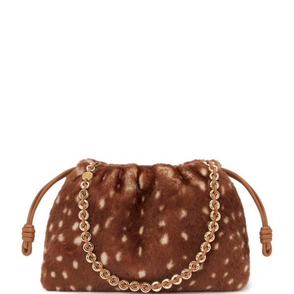 Medium Shearling Flamenco Shoulder Bag