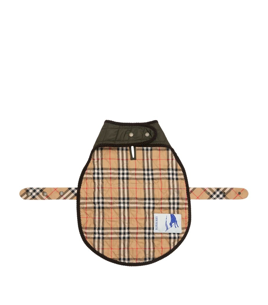 ee733f2fa9ca6ab0833773d092672abc Quilted Nylon Check Dog Coat - Image 1