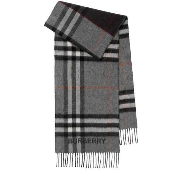 Cashmere Contrast Check Scarf