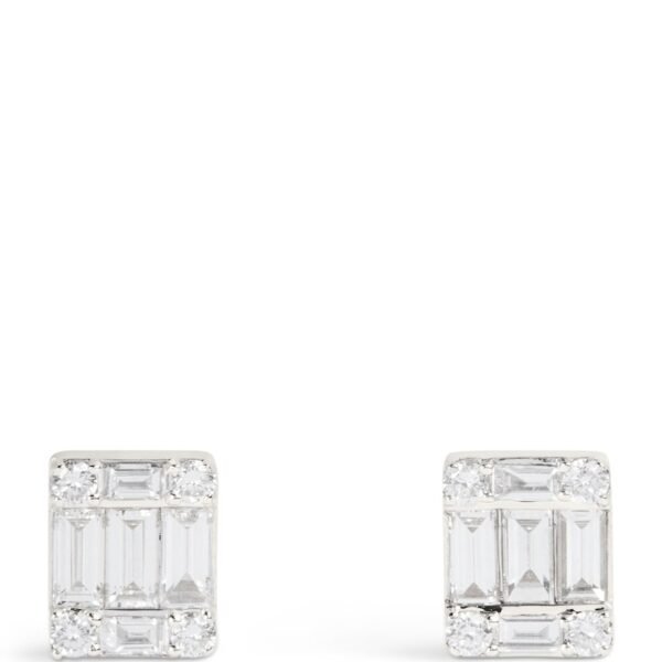 White Gold and Diamond Stud Earrings (0.70ctw)