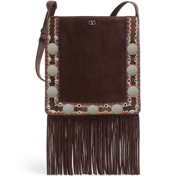Suede Embellished Nellcôte Shoulder Bag