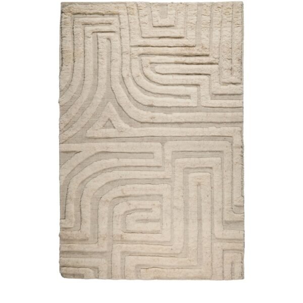 Wool Folk Ivory Rug (3.05m x 2.44m)