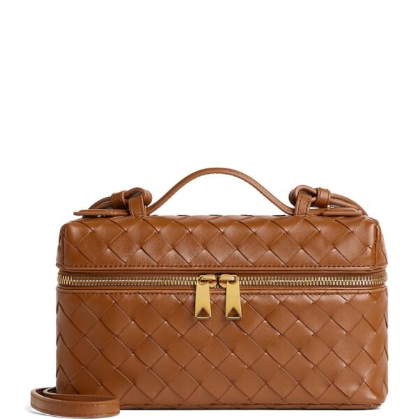 Leather Intrecciato Bang Bang Vanity Case Bag