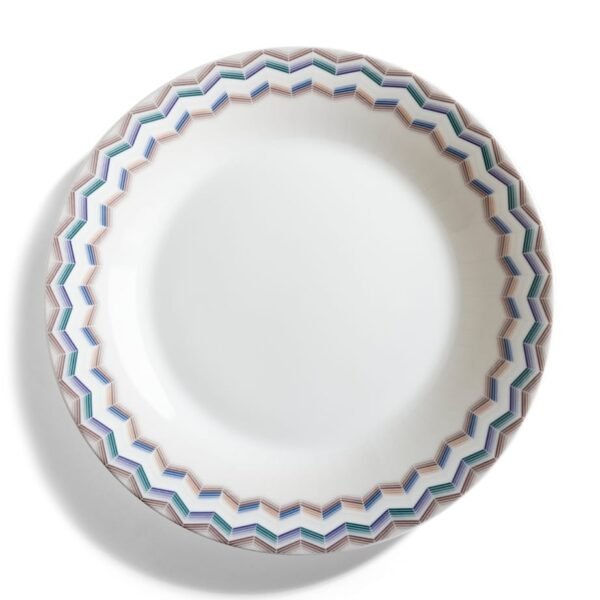 Porcelain Zigzag Jarris 148 Soup Plate (22cm)
