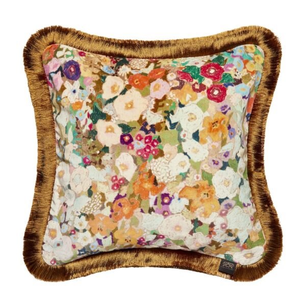 Velvet Hollyhocks Cushion (45cm x 45cm)