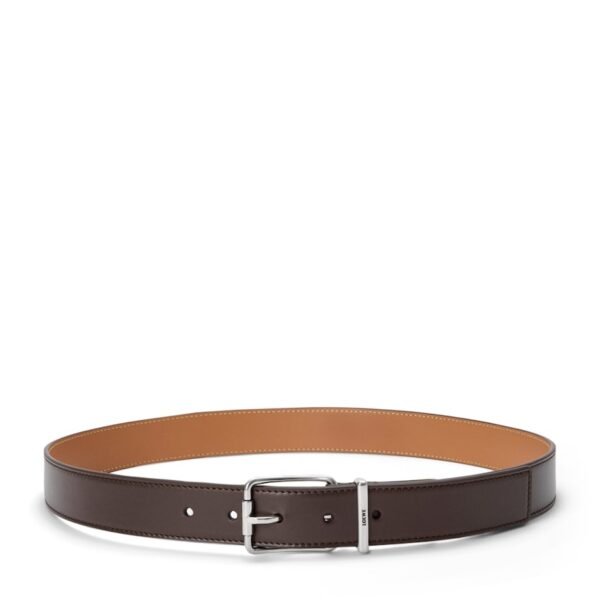 Leather Logo Buckle Belt
