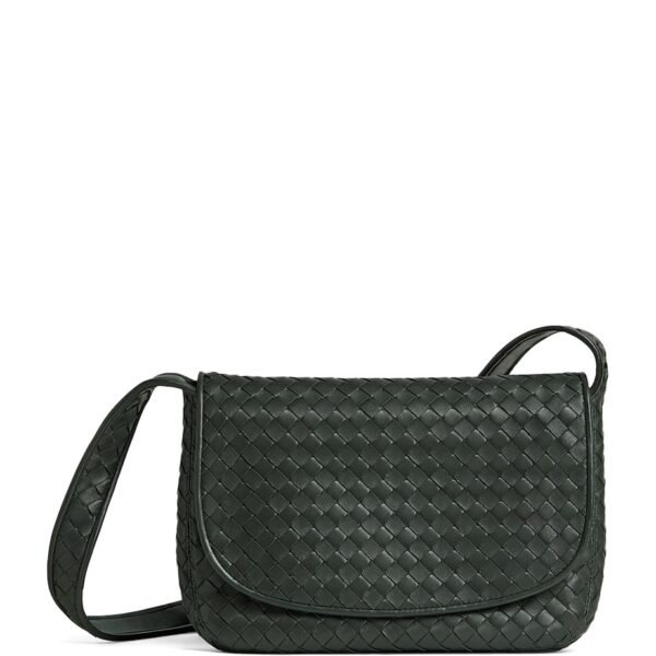 Leather Intrecciato Veneto Messenger Bag