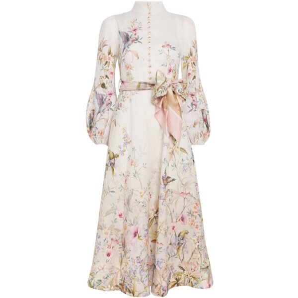 Linen Rebellion Floral Midi Dress