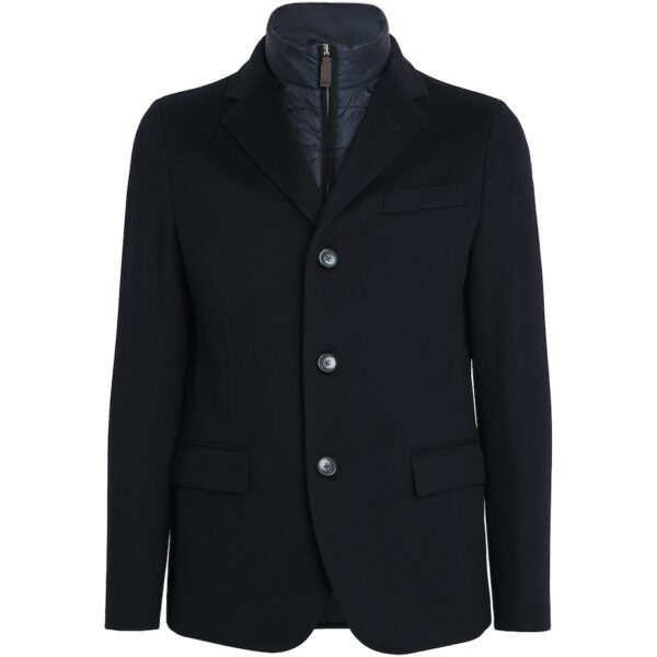 Cashmere Insert-Detail Blazer