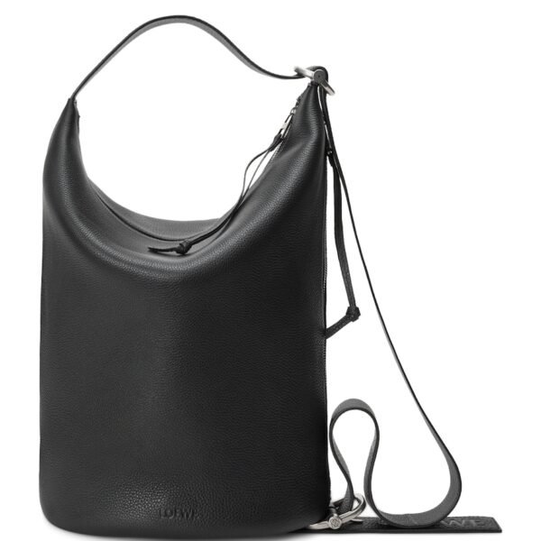 Medium Leather Loop Bucket Bag